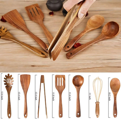 Holz Kochlöffel Set 7-teilig