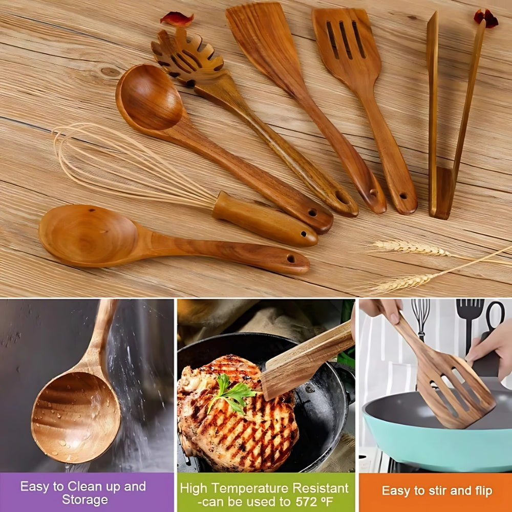 Holz Kochlöffel Set 7-teilig