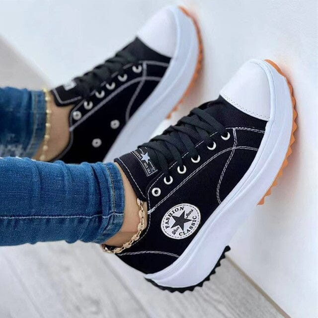 Damen Plateau Turnschuhe