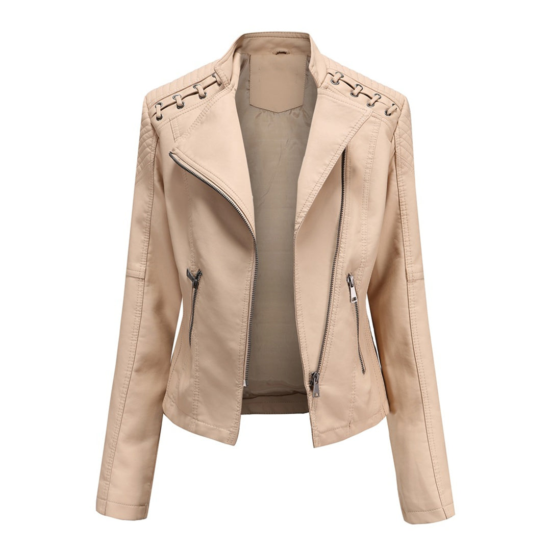 Norvielle Herren Lederjacke Slim Fit