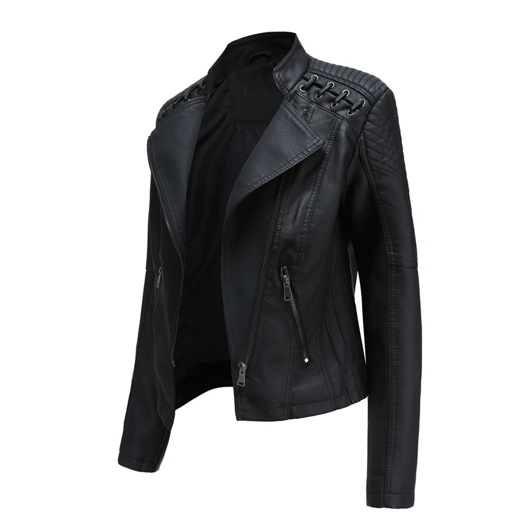 Norvielle Herren Lederjacke Slim Fit