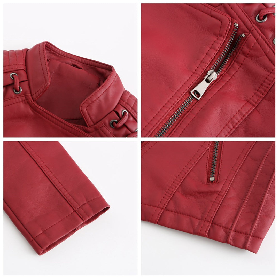 Norvielle Herren Lederjacke Slim Fit