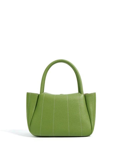 Beatrix Grüne Lederhandtasche Minimalistisches Design