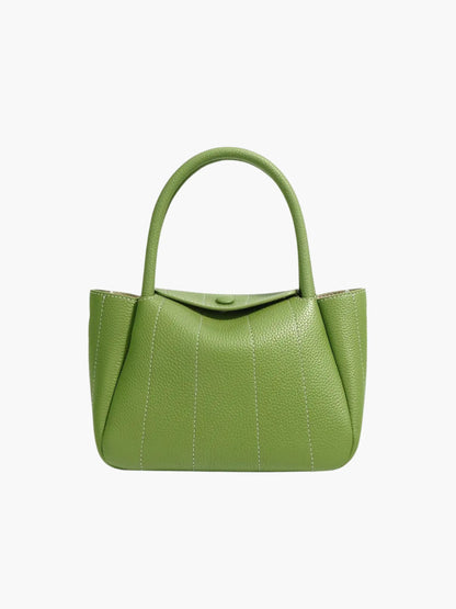 Beatrix Grüne Lederhandtasche Minimalistisches Design - Norvielle