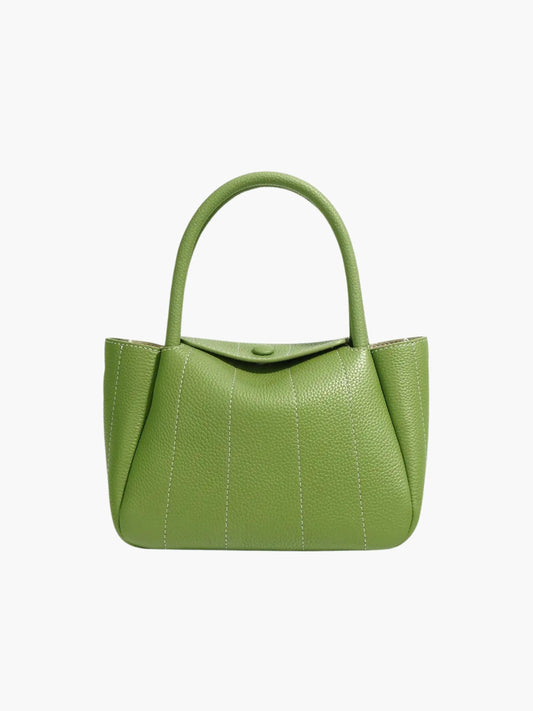 Beatrix Grüne Lederhandtasche Minimalistisches Design - Norvielle