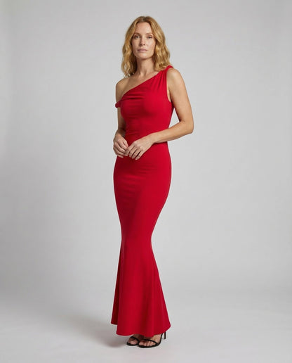 Elegantes Damen Abendkleid Meerjungfrau-Stil Asymmetrisch - Norvielle