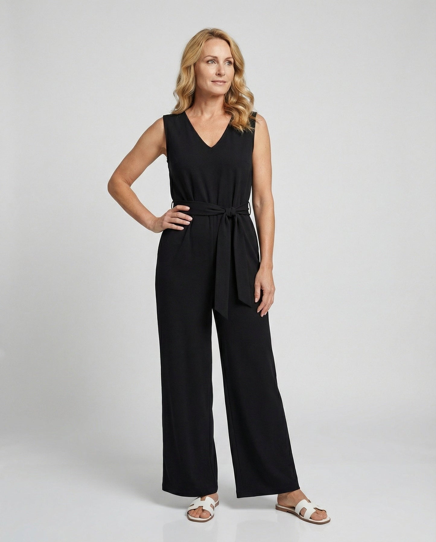 Damen Jumpsuit Elegant Taillengürtel - Norvielle