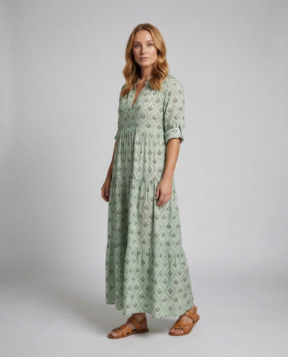 Damen Maxikleid Sommer Baumwolle - Norvielle