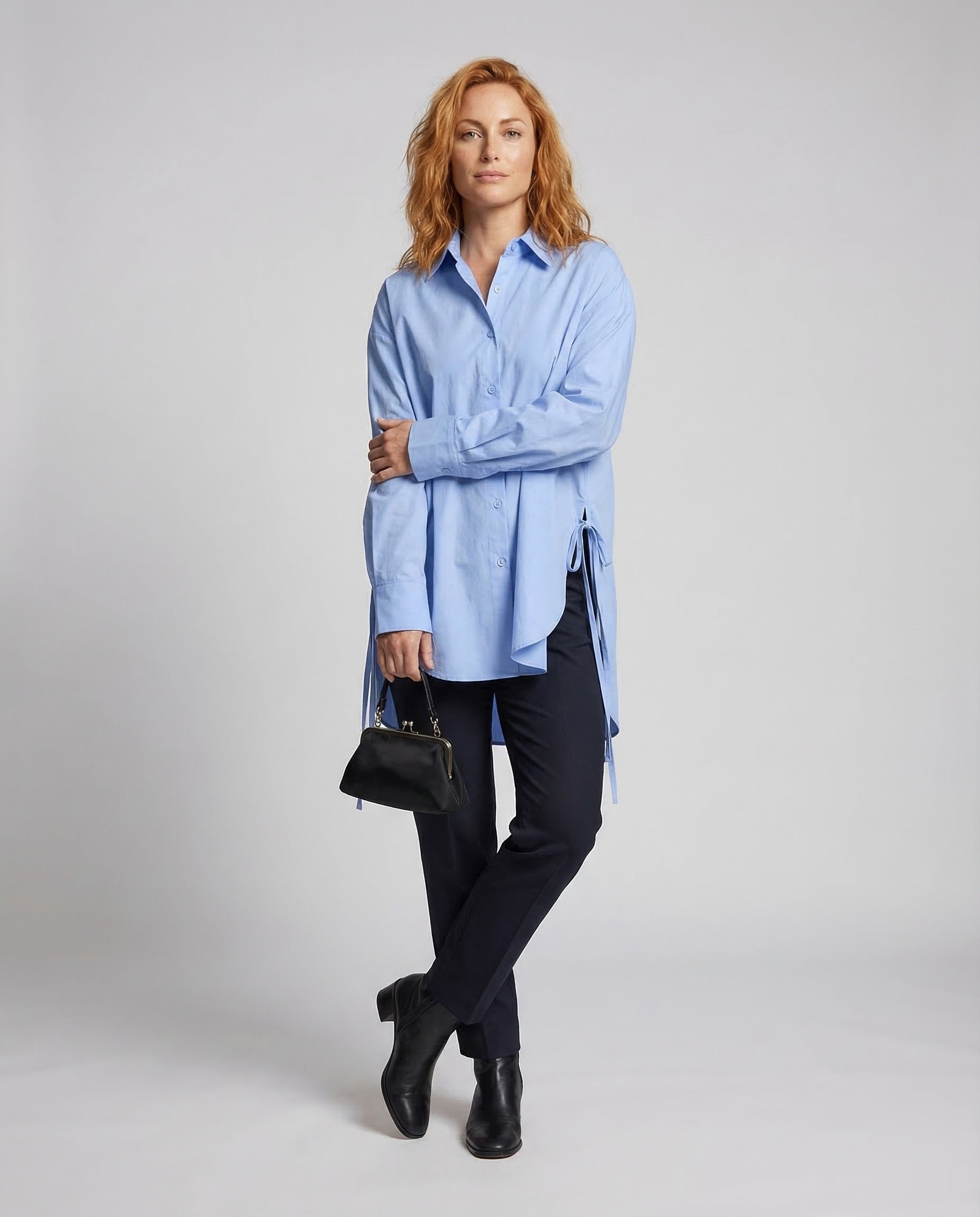 Damen Tunika Bluse Weit mit Musterdruck - Norvielle