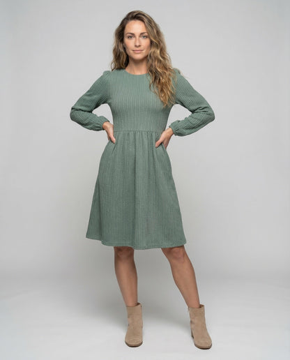 Damen Strickkleid A-Linie Freizeitkleid - Norvielle