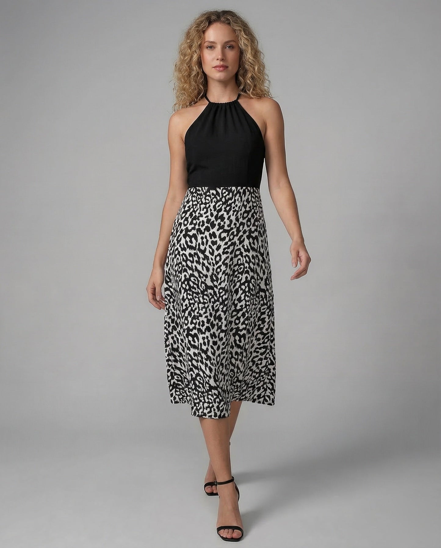 Damen Neckholder Midikleid Freizeitkleidung - Norvielle