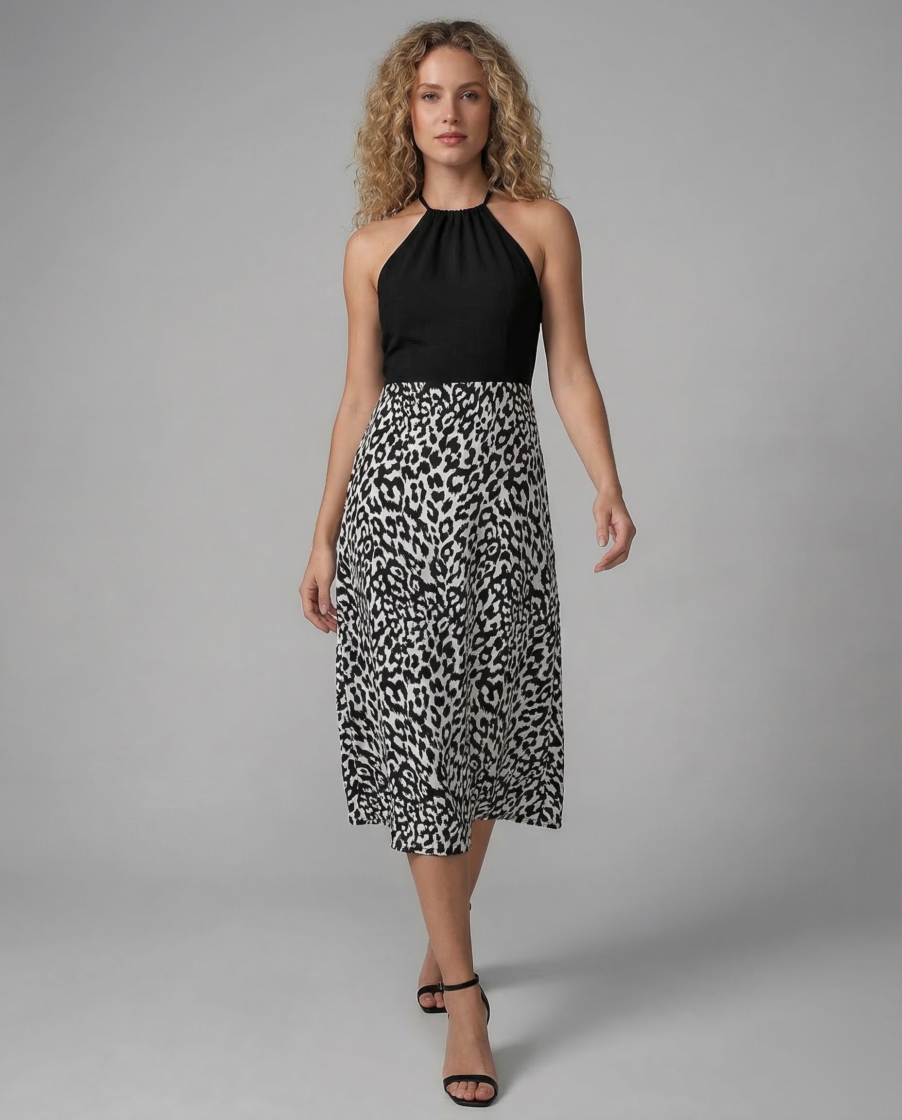 Damen Neckholder Midikleid Freizeitkleidung - Norvielle