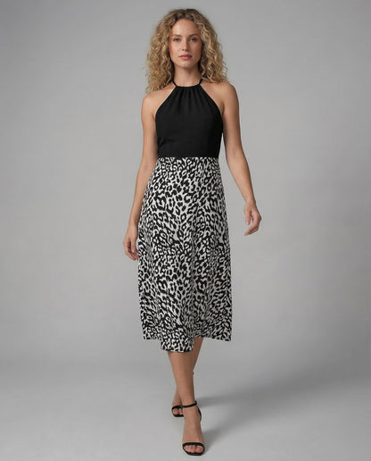 Damen Neckholder Midikleid Freizeitkleidung - Norvielle