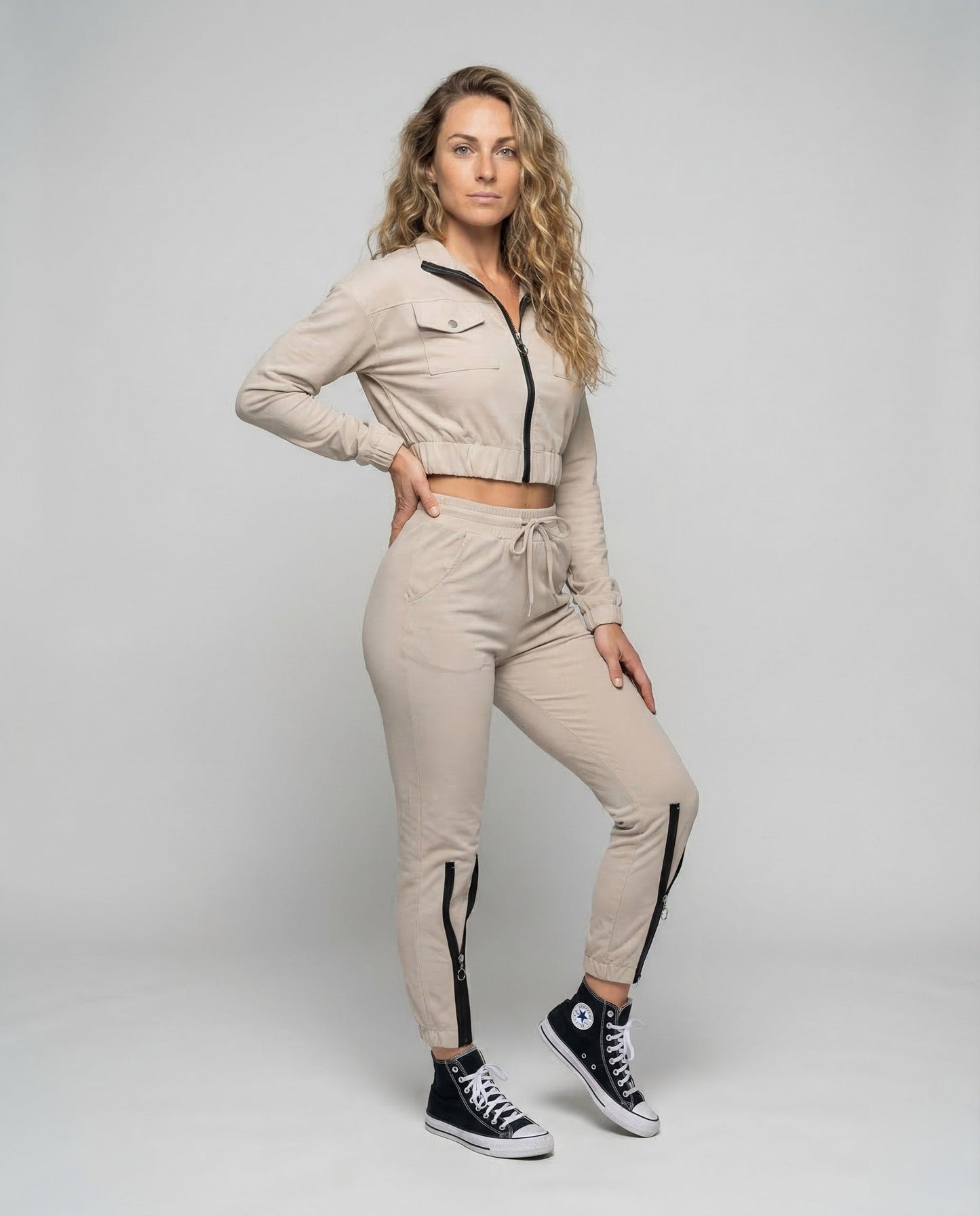 Damen Jogginganzug Zweiteiler Sportlich - Norvielle