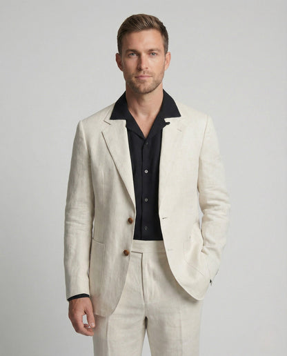 Eleganter Herren Leinenanzug Mit Anzughose - Norvielle