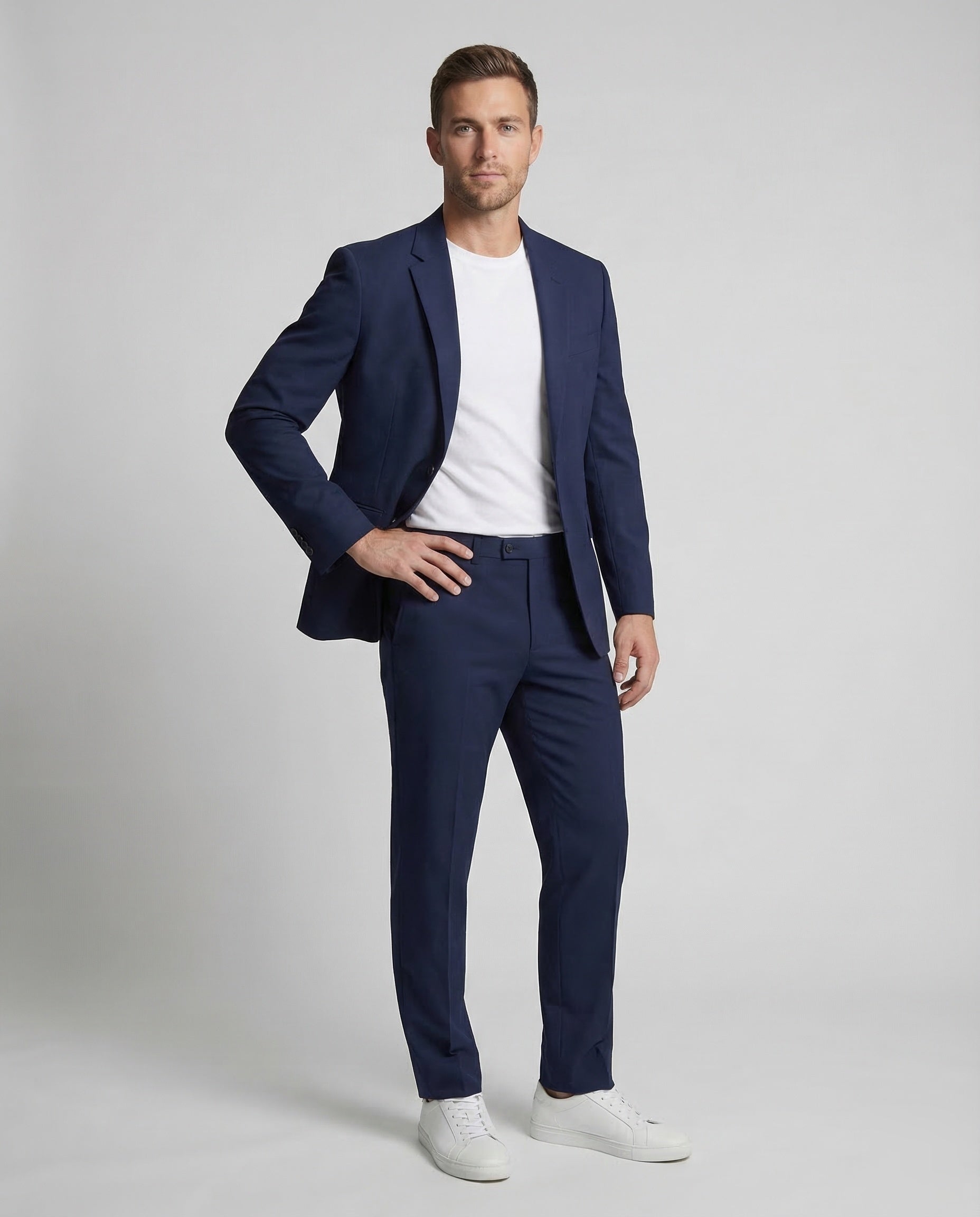 Herren Slimfit Businessanzug Einreiher - Norvielle