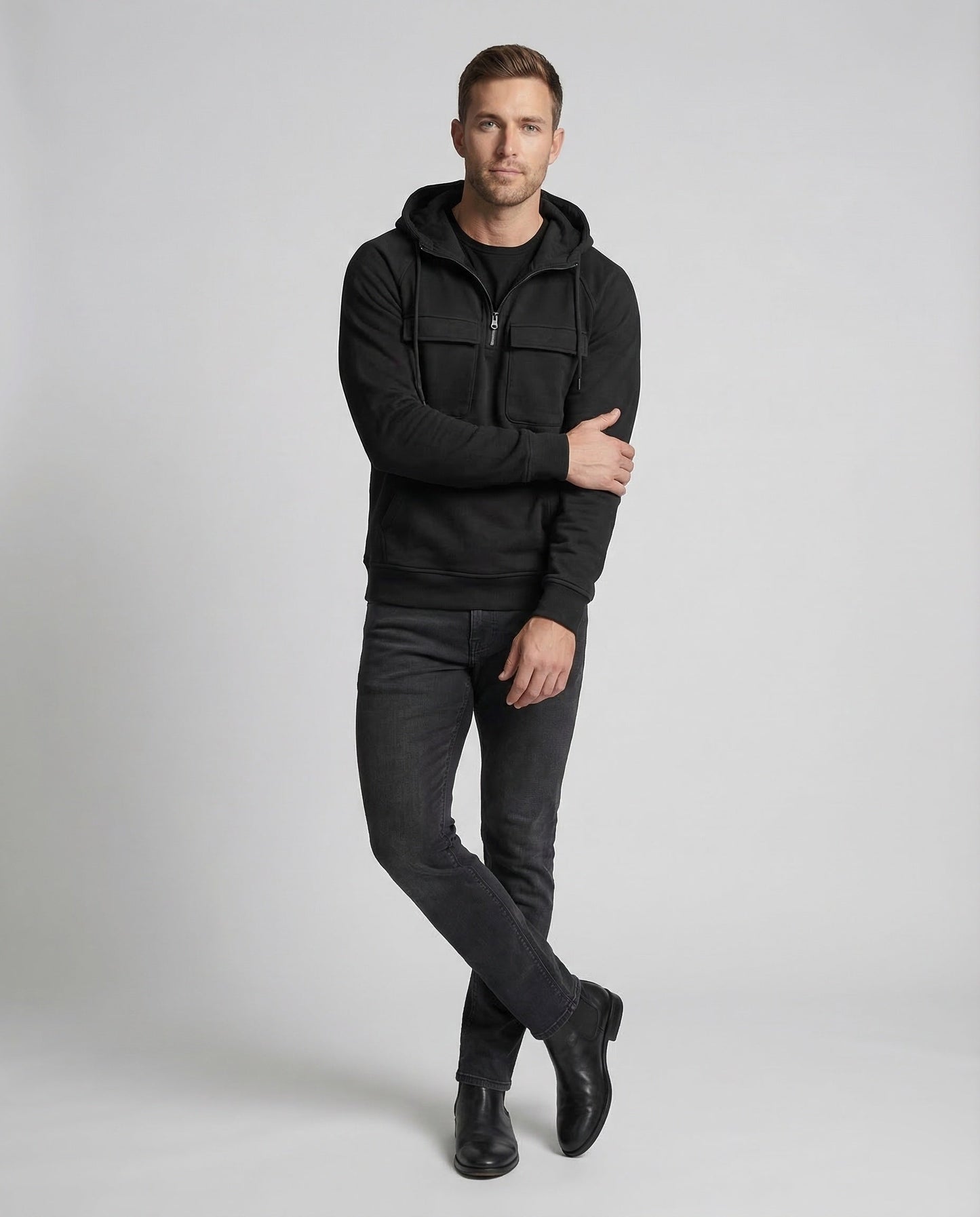 Herren Kapuzenpullover Halbzip Utility - Norvielle