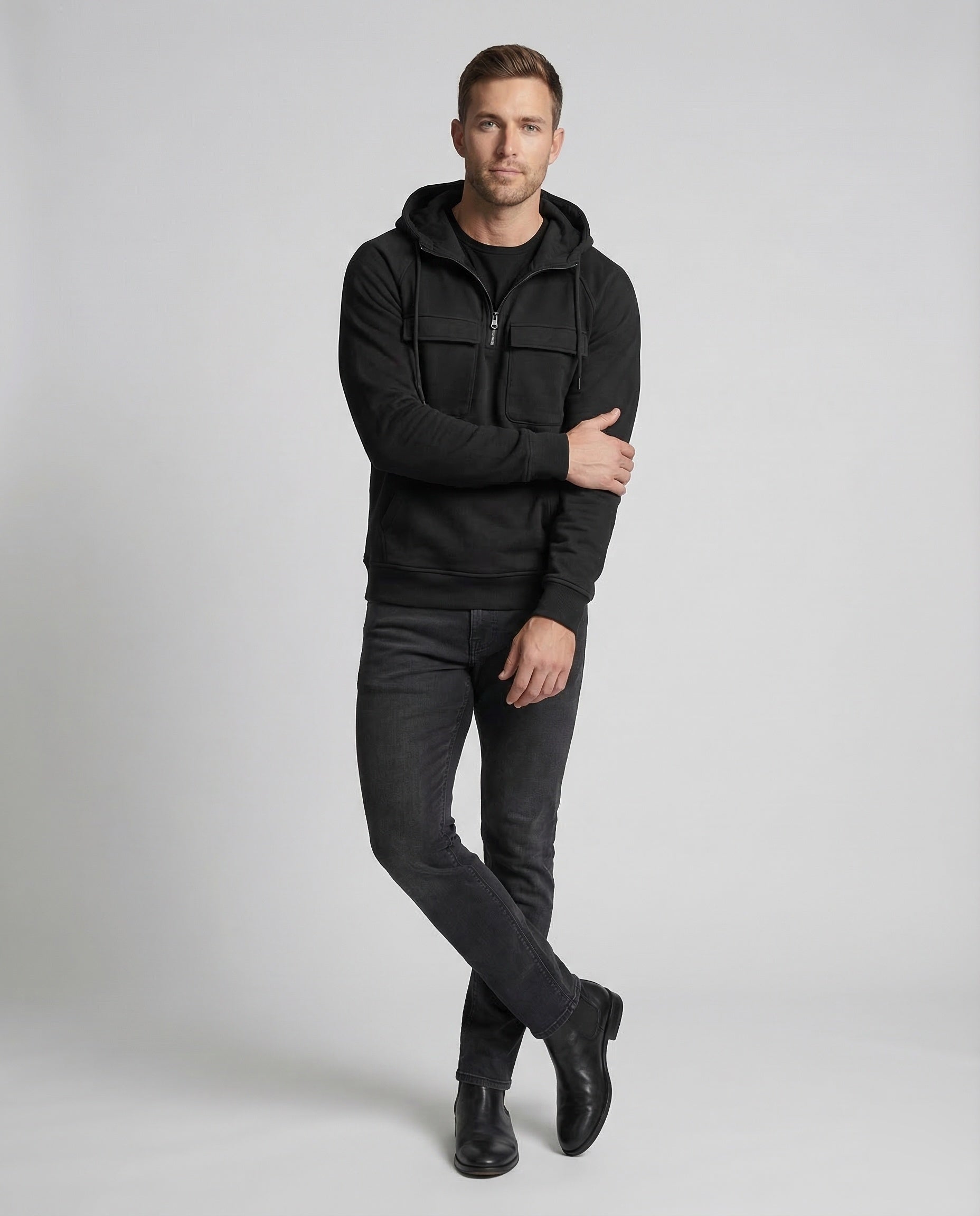 Herren Kapuzenpullover Halbzip Utility - Norvielle