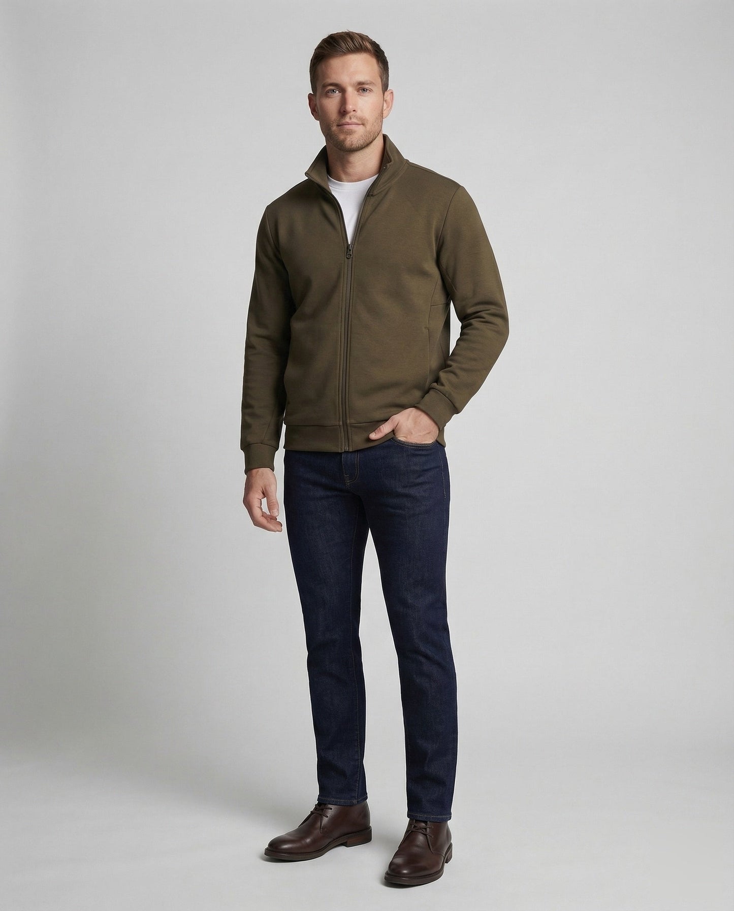 Herren Sweatjacke Mit Stehkragen Modern - Norvielle