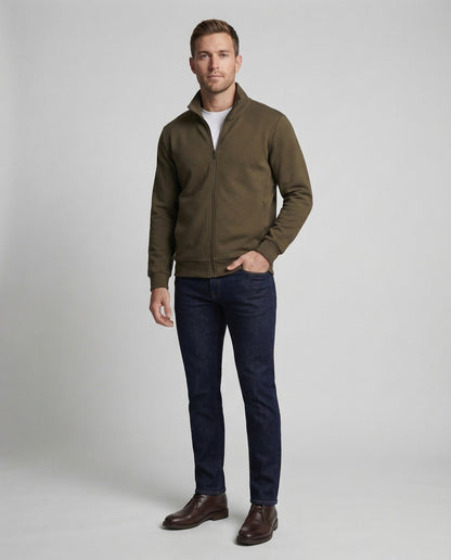 Herren Sweatjacke Mit Stehkragen Modern - Norvielle