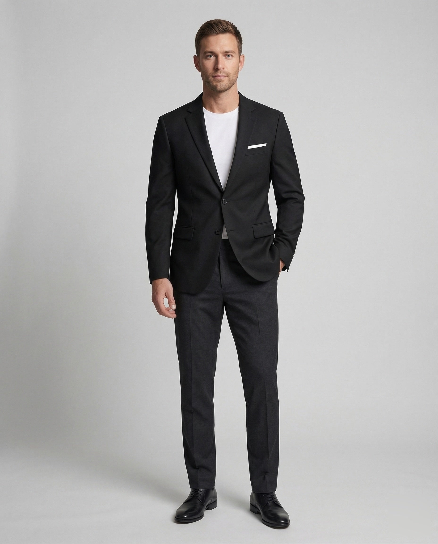 Herren Slim-Fit Sakko Einreiher - Norvielle