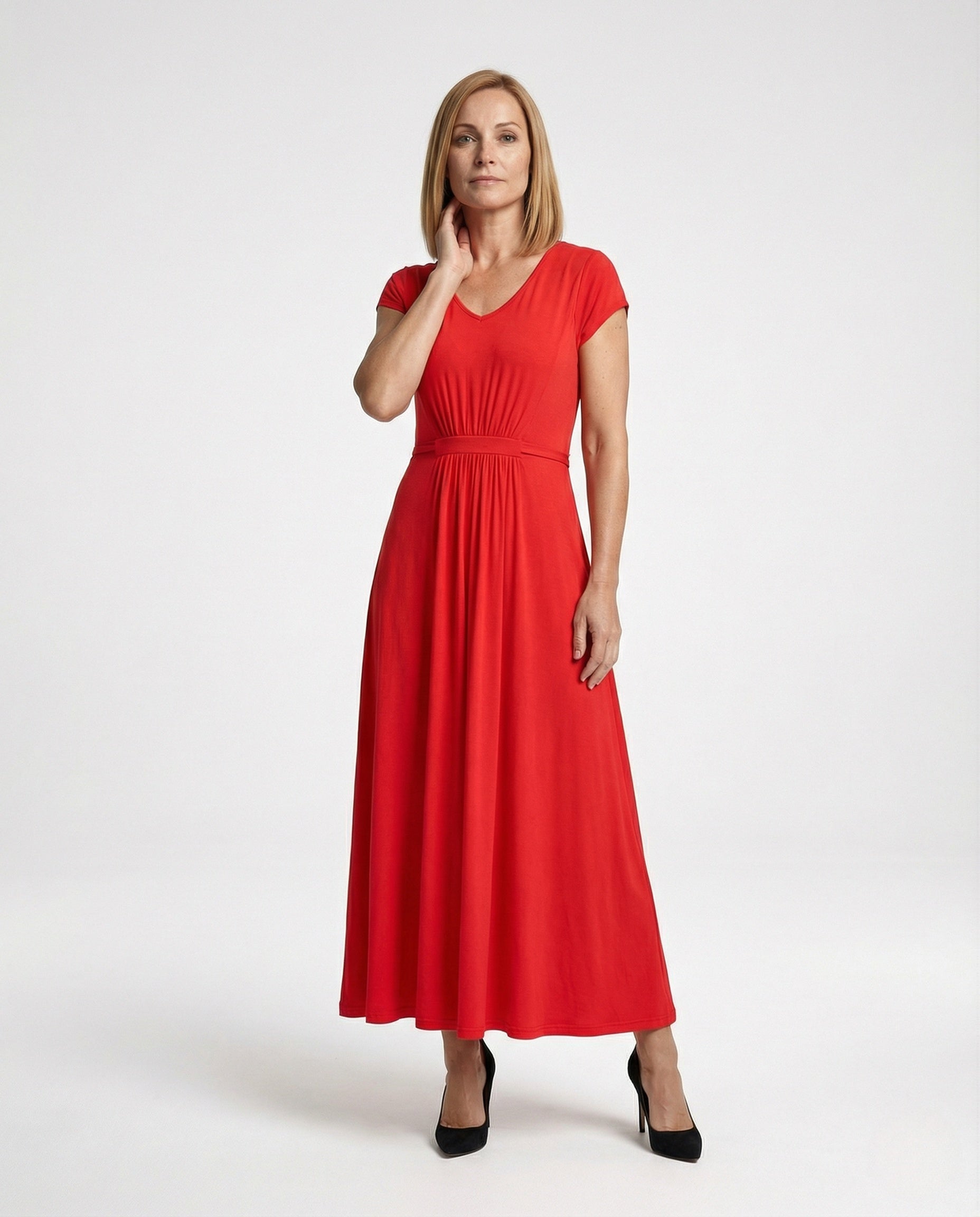 Damen Maxikleid Viskose Jersey Empire-Taille - Norvielle