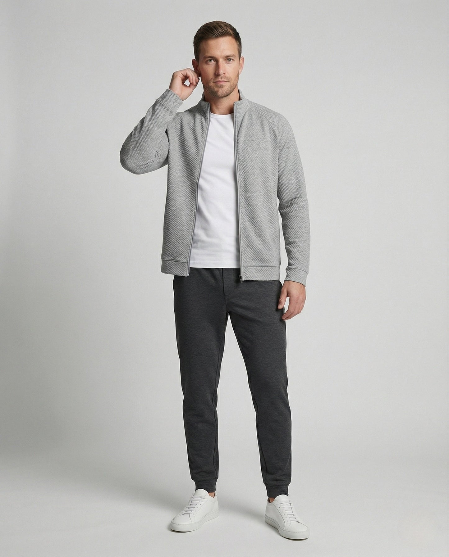 Herren Cardigan Reißverschluss Stehkragen - Norvielle