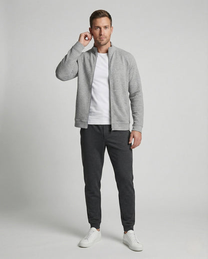 Herren Cardigan Reißverschluss Stehkragen - Norvielle