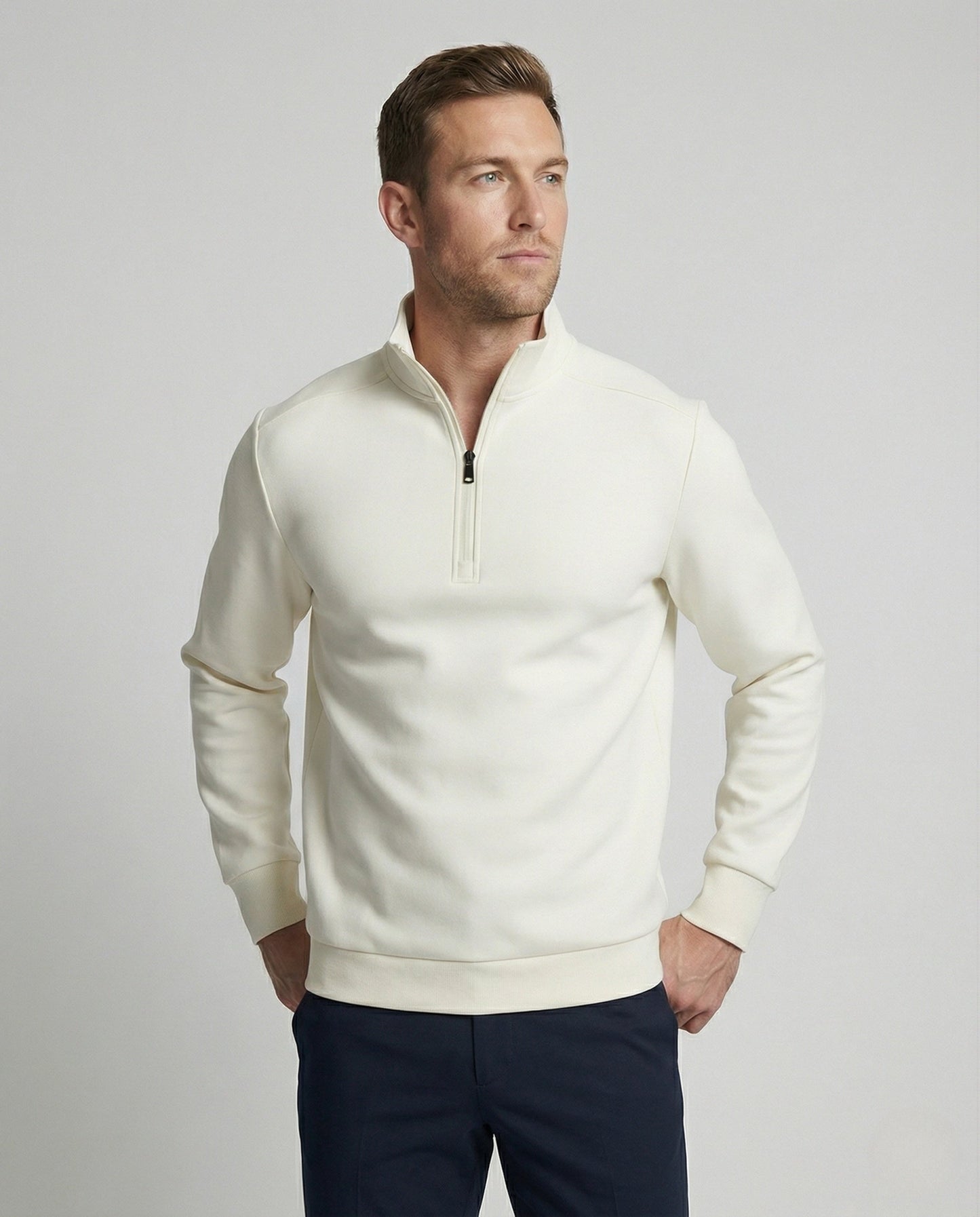 Herren Sweatshirt Stehkragen Reißverschluss - Norvielle