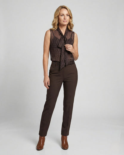 Damen Chiffonbluse Ärmellos Blumenmuster - Norvielle