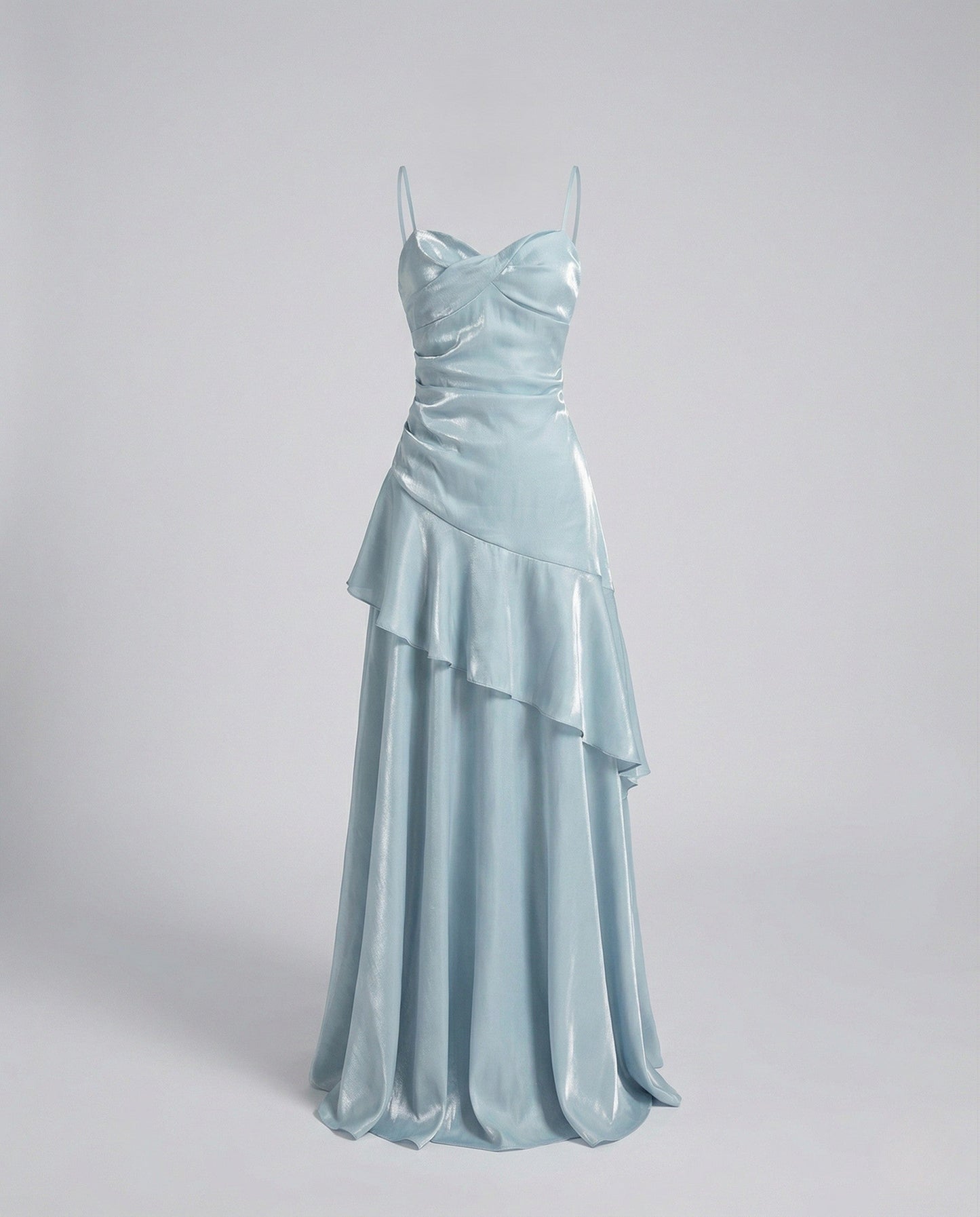 Damen Abendkleid Satin Herz Ausschnitt