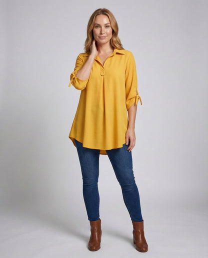 Damen Asymmetrische Chiffon Tunika - Norvielle