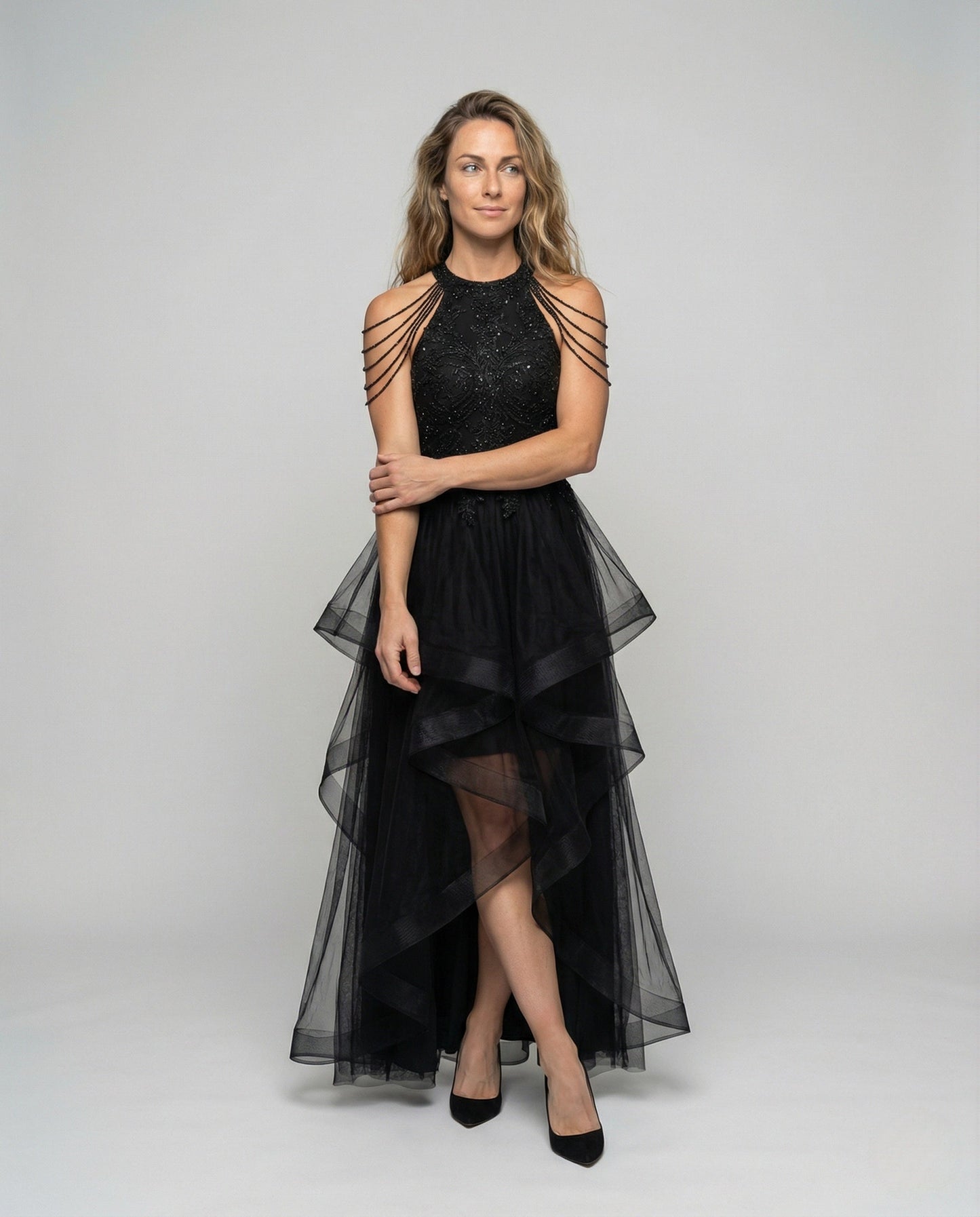 Damen Abendkleid Tüll Mieder - Norvielle