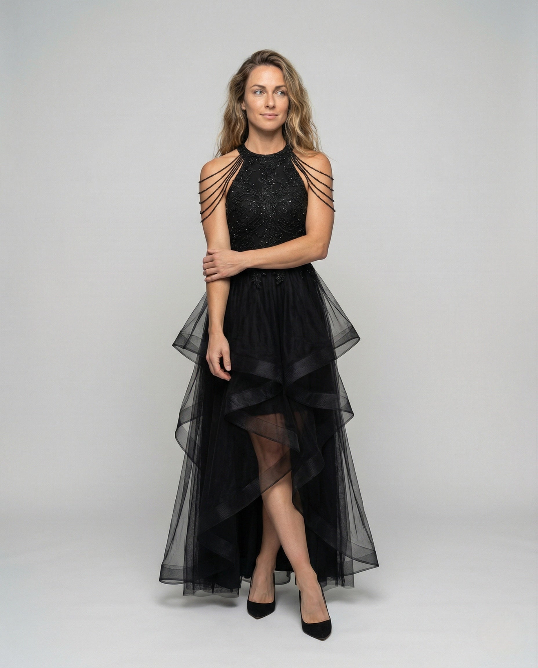 Damen Abendkleid Tüll Mieder - Norvielle