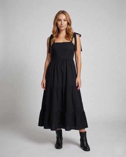 Damen Smok-Bustierkleid Lang Stufenrock - Norvielle