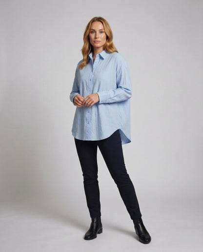 Damen Oversize Hemd Herrenschnitt Lässig - Norvielle