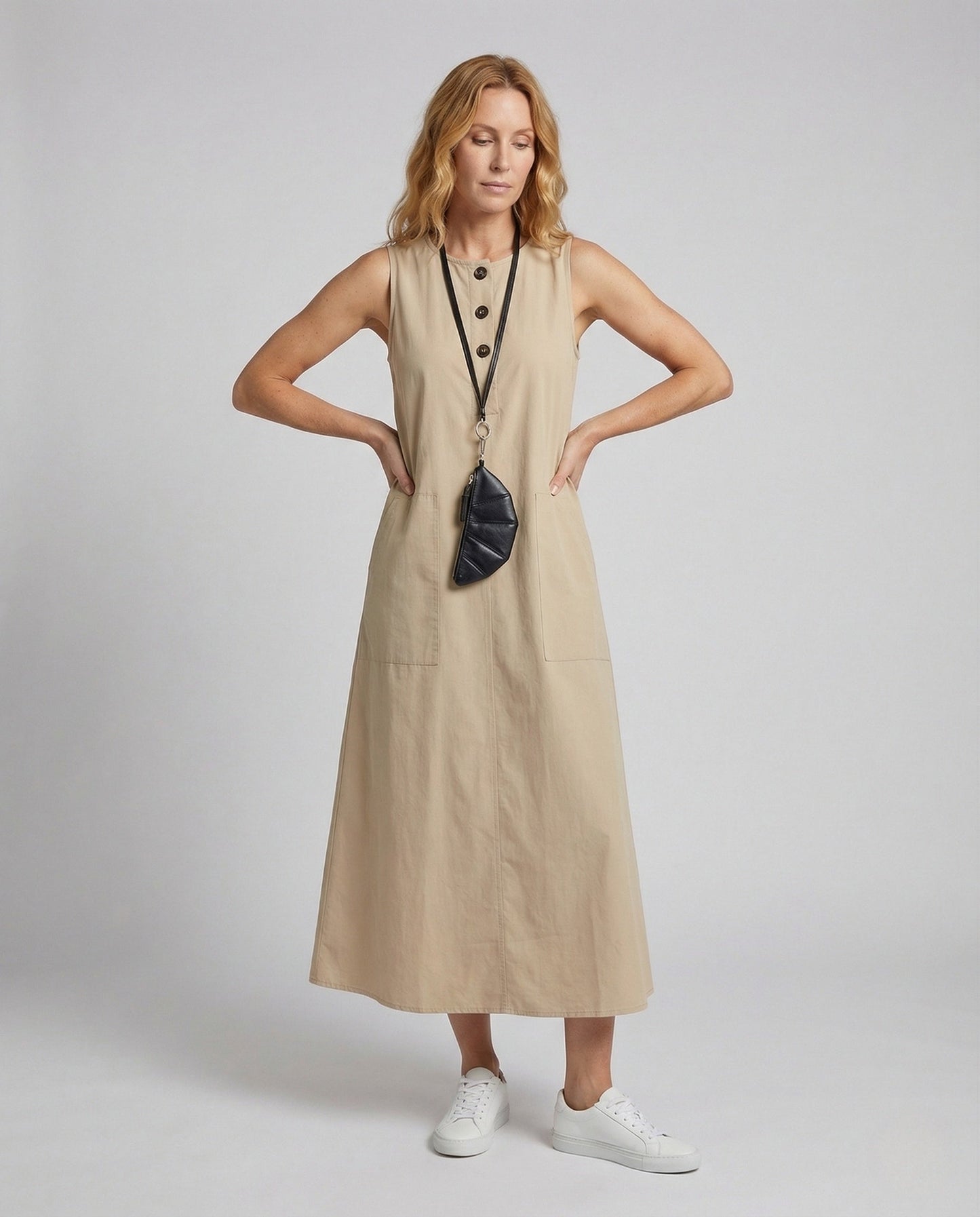 Damen Oversize Swingkleid mit Taschen - Norvielle