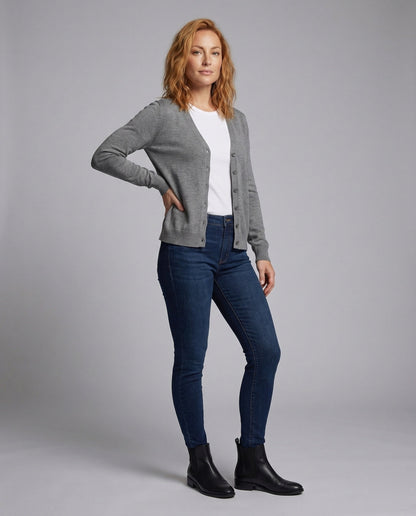 Damen Lagen-Set Maxirock Cardigan - Norvielle
