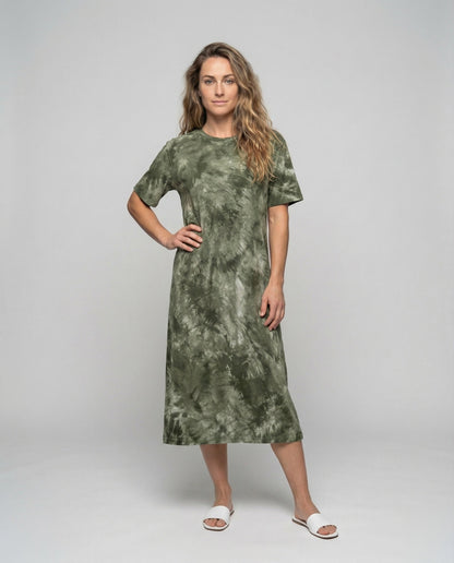 Damen Maxikleid Jersey Batik Effekt - Norvielle