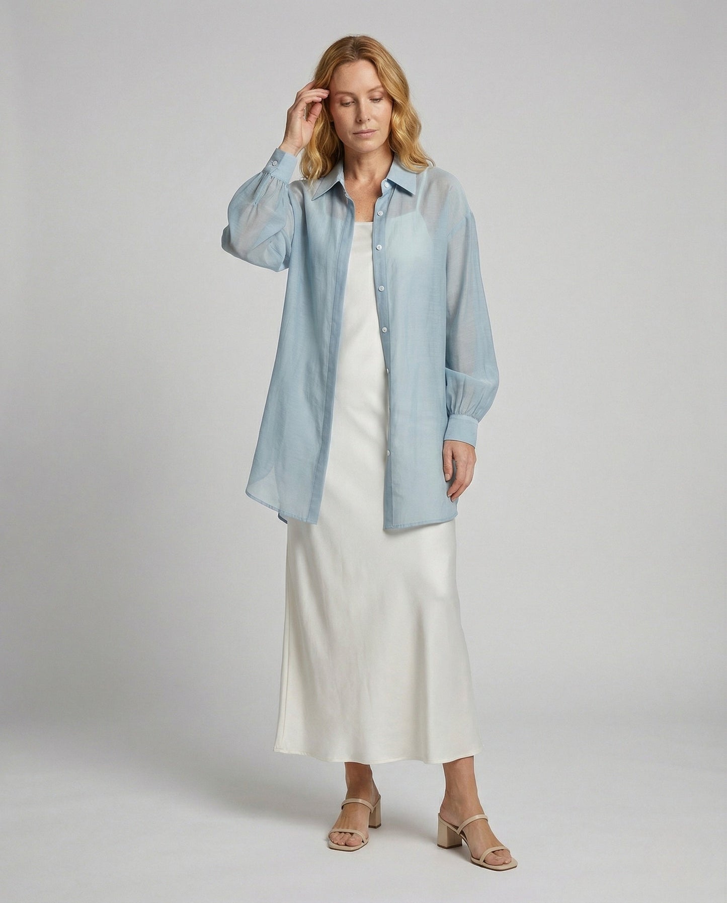 Damen Oversize Bluse Cut Out Rücken - Norvielle