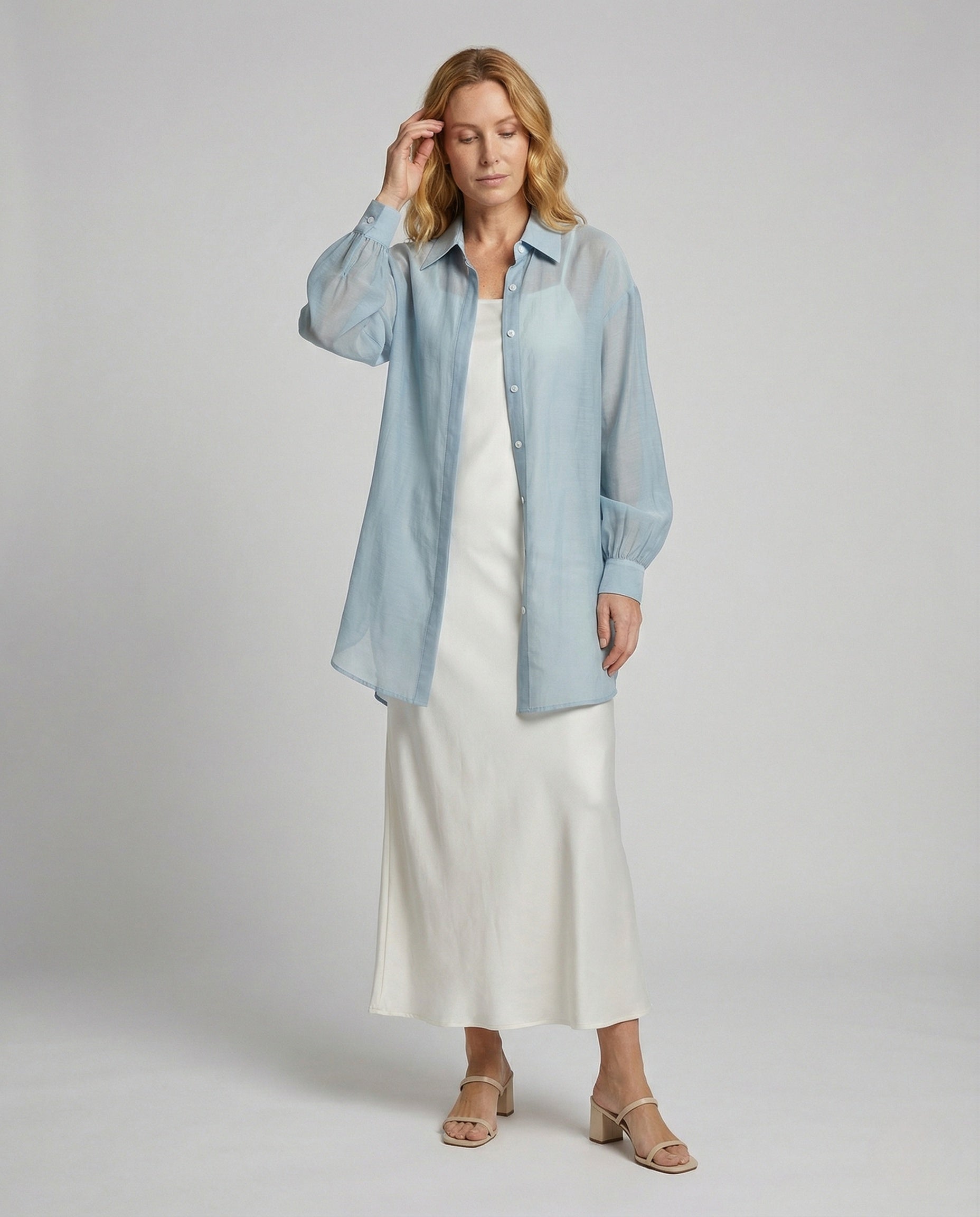 Damen Oversize Bluse Cut Out Rücken - Norvielle
