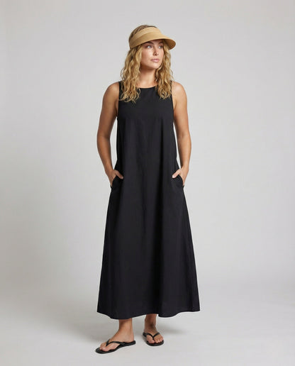 Damen A-Linie Kaftan Kleid Minimalistisch - Norvielle
