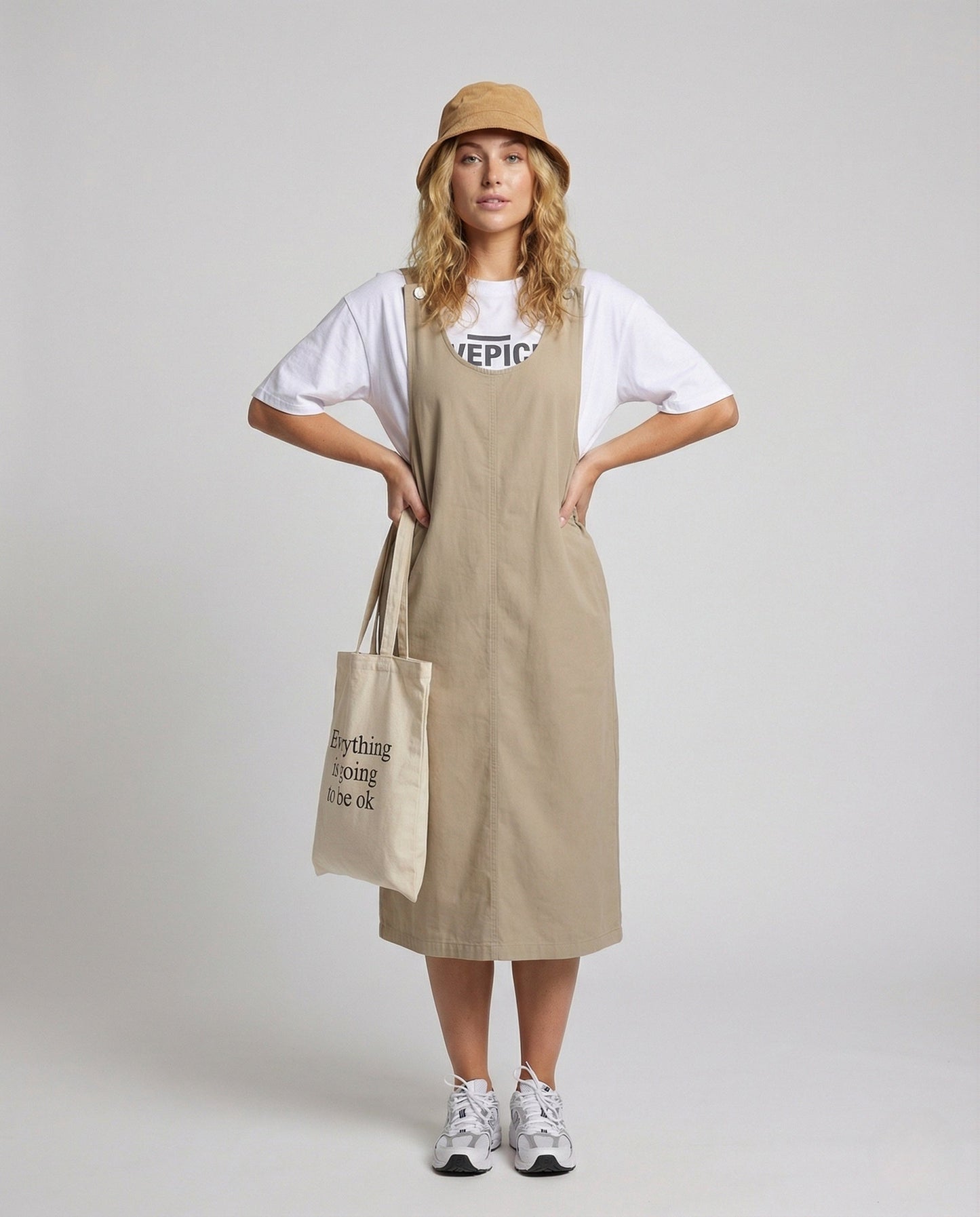 Damen Trägerkleid Minimalistisch Midi - Norvielle