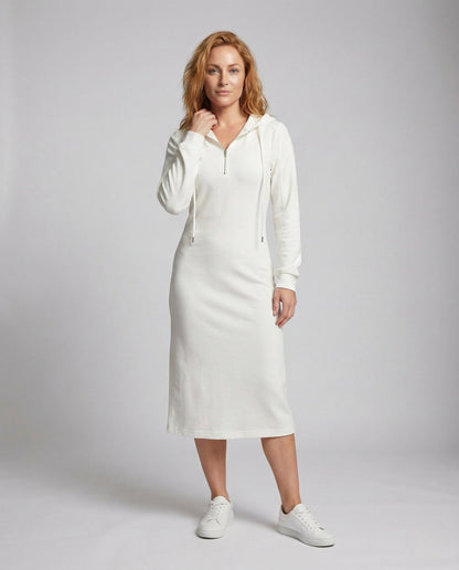 Damen Midikleid Langarm Jersey - Norvielle