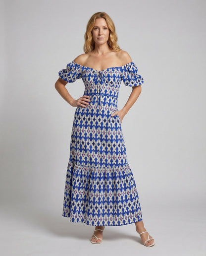 Damen Maxikleid Carmenausschnitt - Norvielle