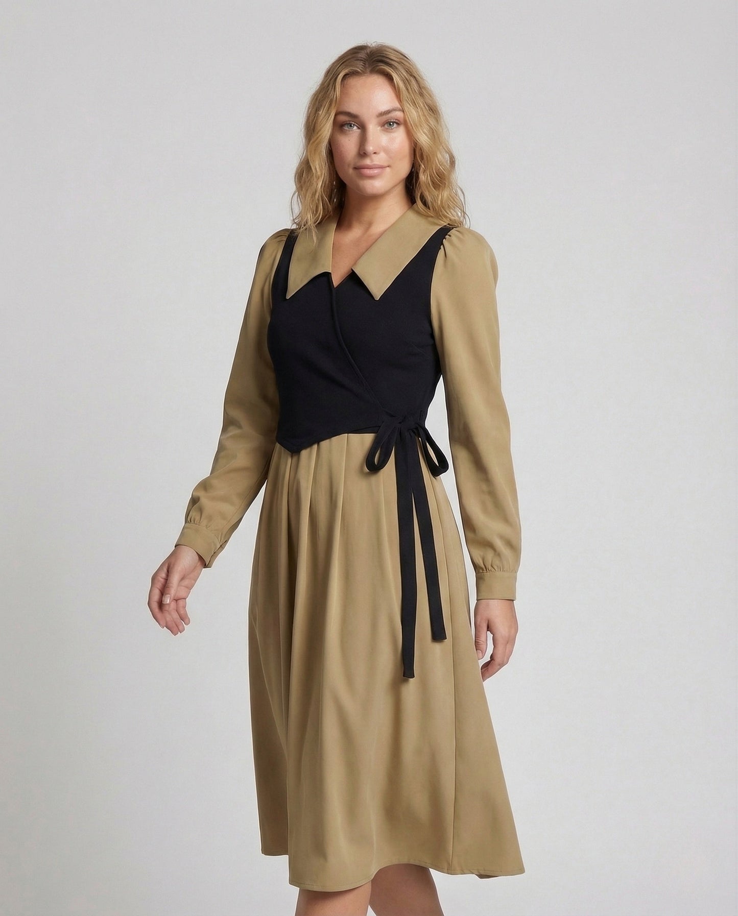 Damen Retro Midikleid mit Bustier - Norvielle