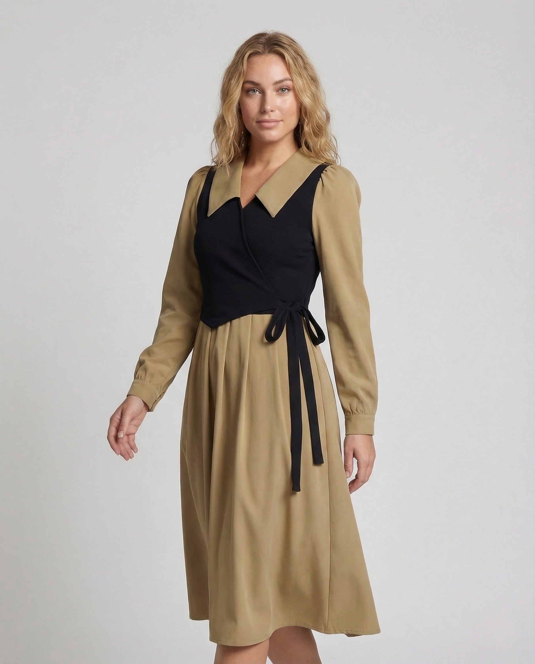 Damen Retro Midikleid mit Bustier - Norvielle