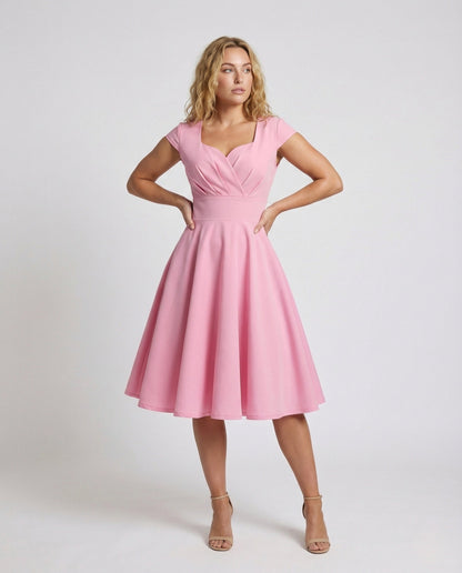 Damen Swingkleid Tellerrock Retro-Style - Norvielle