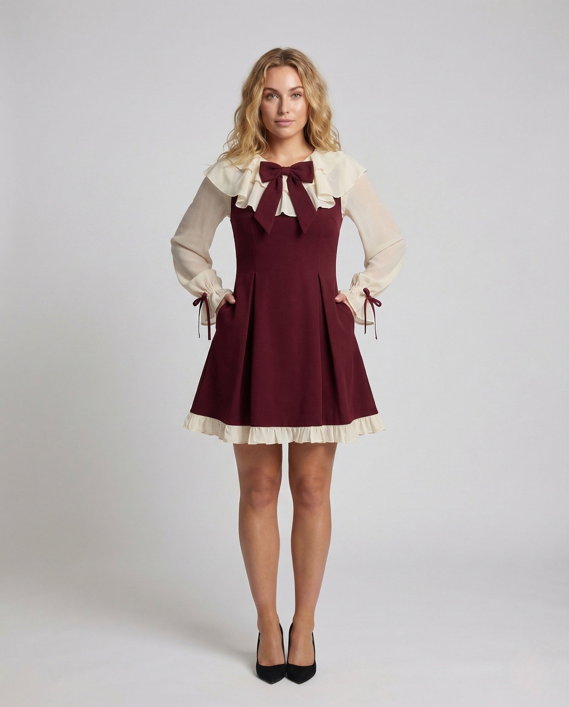 Damen Zweiteiler Kleid Romantisch - Norvielle