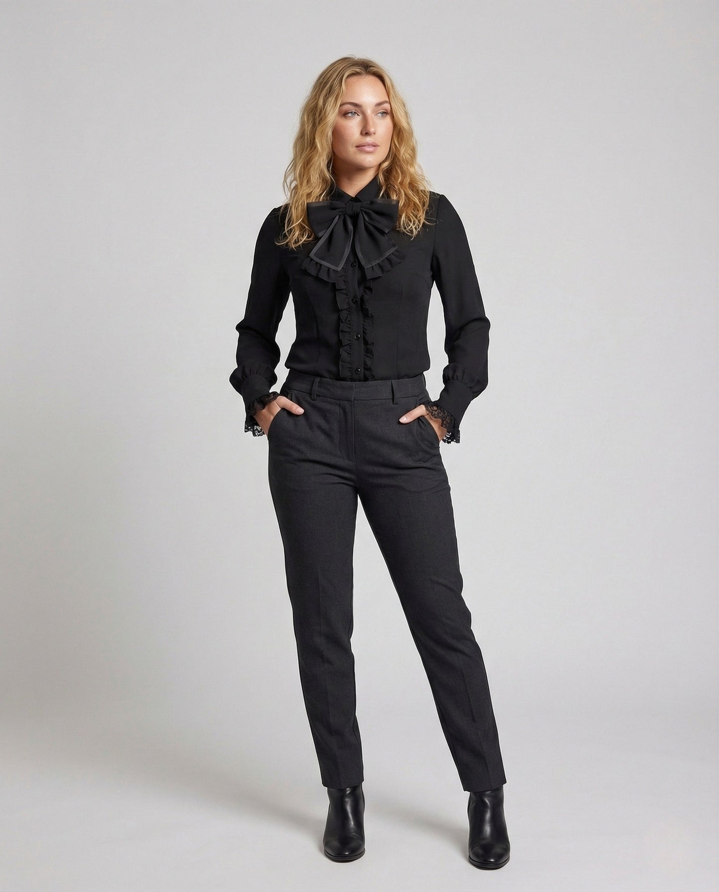 Damen Spitzenbluse Schlupfdesign - Norvielle
